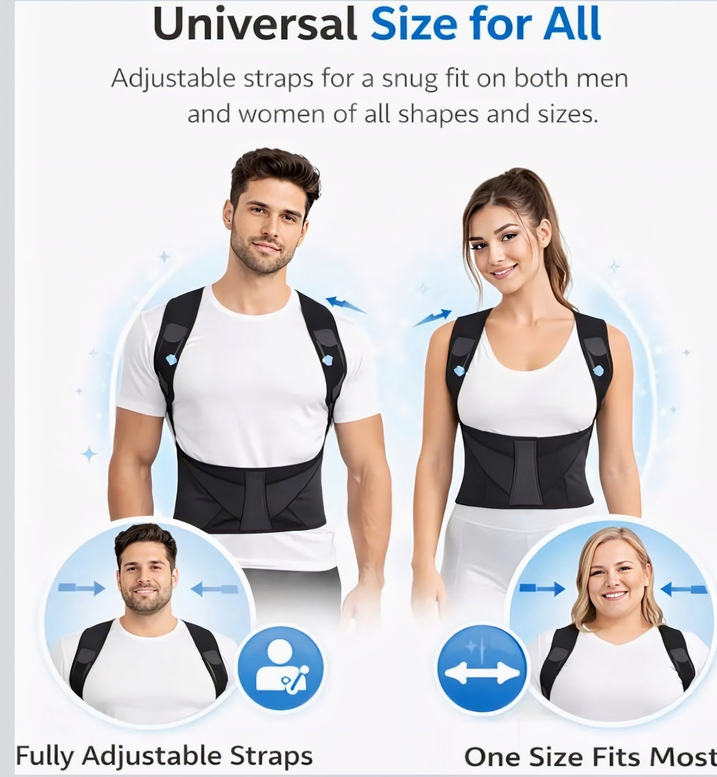 Premium Adjustable Posture Corrector Relieves Back, Neck & Shoulder Pain